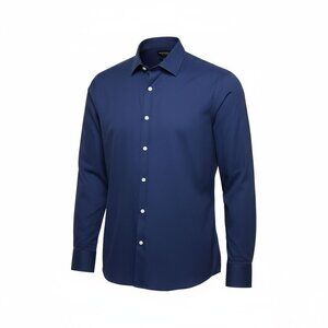 Bonobos Dress Shirt Mens XL Blue Stretch Wrinkle Free Standard Fit Micro Dot‎